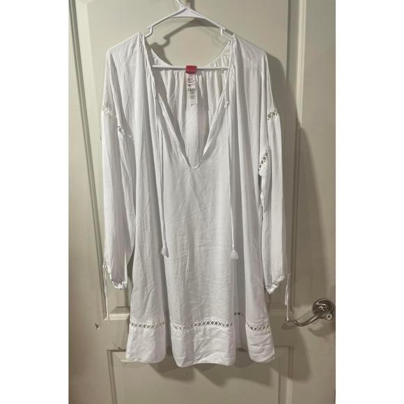 Red Carter Other - Red Carter Women's White Swim Cover-Up Dress M